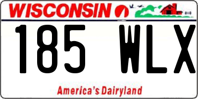 WI license plate 185WLX