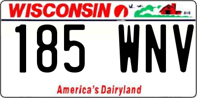 WI license plate 185WNV