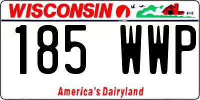 WI license plate 185WWP