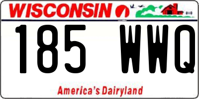 WI license plate 185WWQ