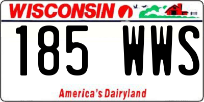 WI license plate 185WWS