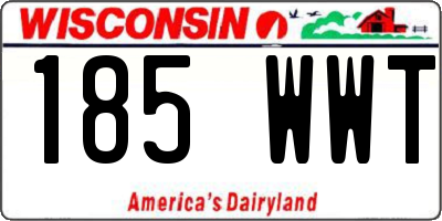 WI license plate 185WWT