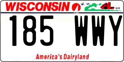 WI license plate 185WWY
