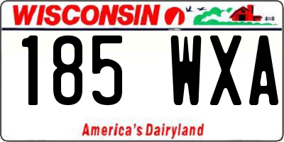 WI license plate 185WXA
