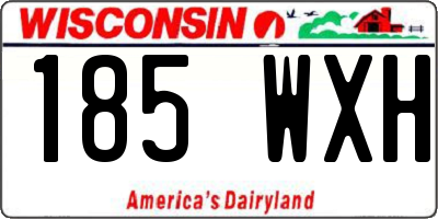 WI license plate 185WXH