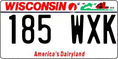 WI license plate 185WXK