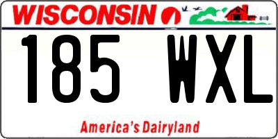 WI license plate 185WXL