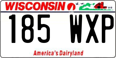 WI license plate 185WXP