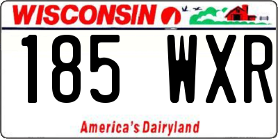 WI license plate 185WXR