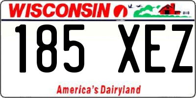 WI license plate 185XEZ