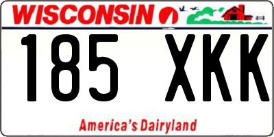 WI license plate 185XKK