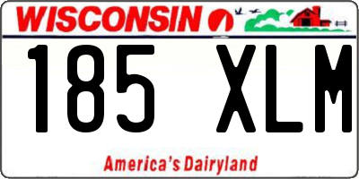 WI license plate 185XLM