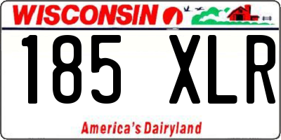 WI license plate 185XLR