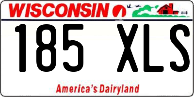WI license plate 185XLS