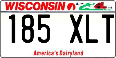 WI license plate 185XLT