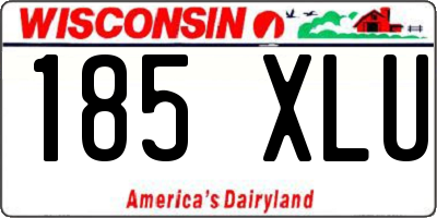 WI license plate 185XLU