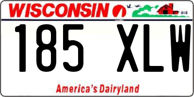 WI license plate 185XLW