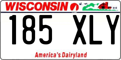 WI license plate 185XLY