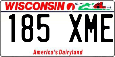 WI license plate 185XME