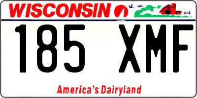 WI license plate 185XMF