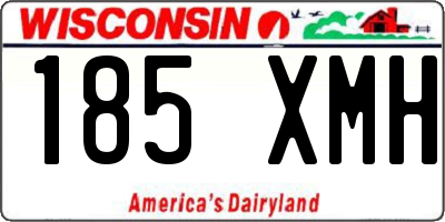 WI license plate 185XMH