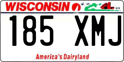 WI license plate 185XMJ