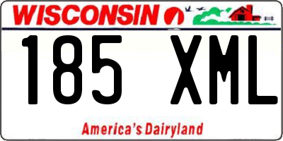 WI license plate 185XML