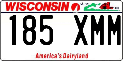 WI license plate 185XMM