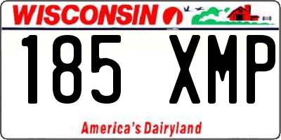 WI license plate 185XMP