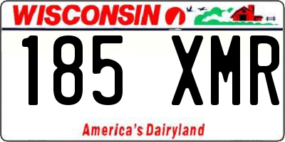 WI license plate 185XMR