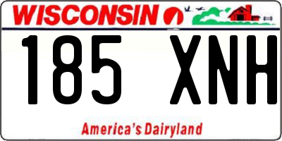 WI license plate 185XNH