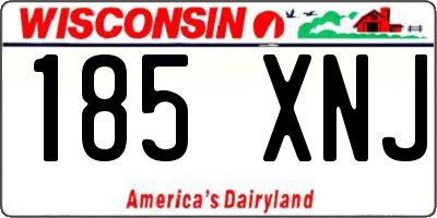 WI license plate 185XNJ