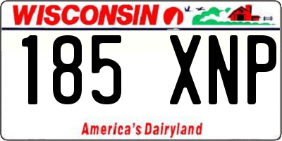 WI license plate 185XNP