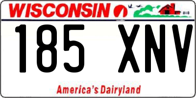 WI license plate 185XNV