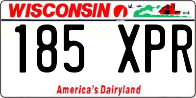 WI license plate 185XPR
