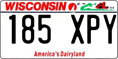 WI license plate 185XPY