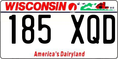 WI license plate 185XQD