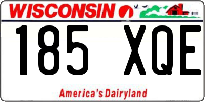 WI license plate 185XQE