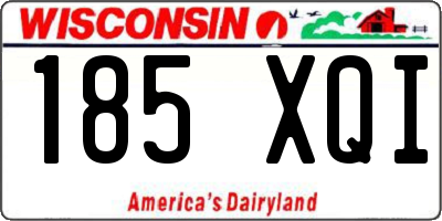 WI license plate 185XQI