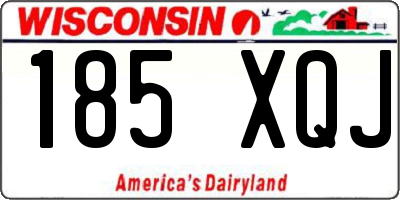 WI license plate 185XQJ