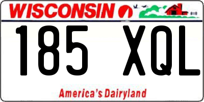 WI license plate 185XQL