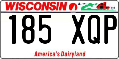 WI license plate 185XQP