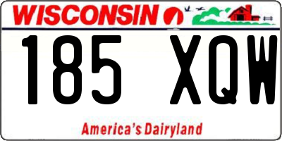 WI license plate 185XQW