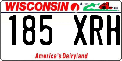 WI license plate 185XRH