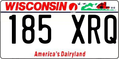 WI license plate 185XRQ