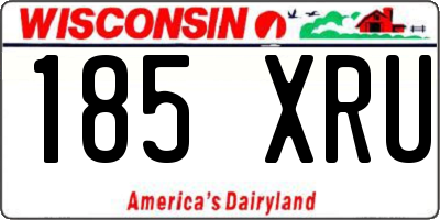 WI license plate 185XRU