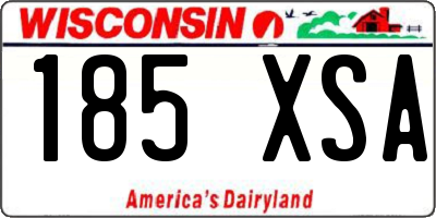 WI license plate 185XSA