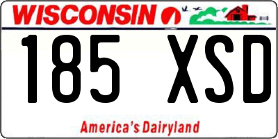 WI license plate 185XSD