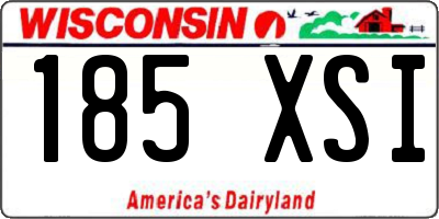 WI license plate 185XSI