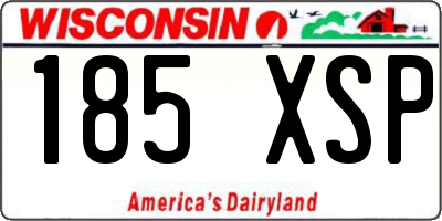 WI license plate 185XSP